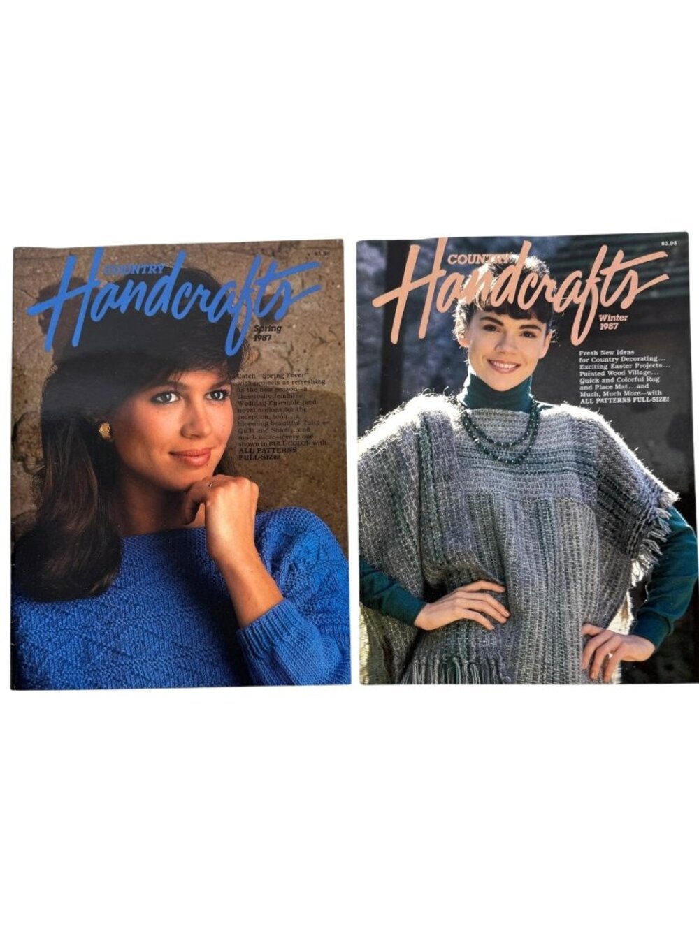 Country Handcrafts Spring & Winter 1987 Magazines Full-Size Craft Patterns & Ide